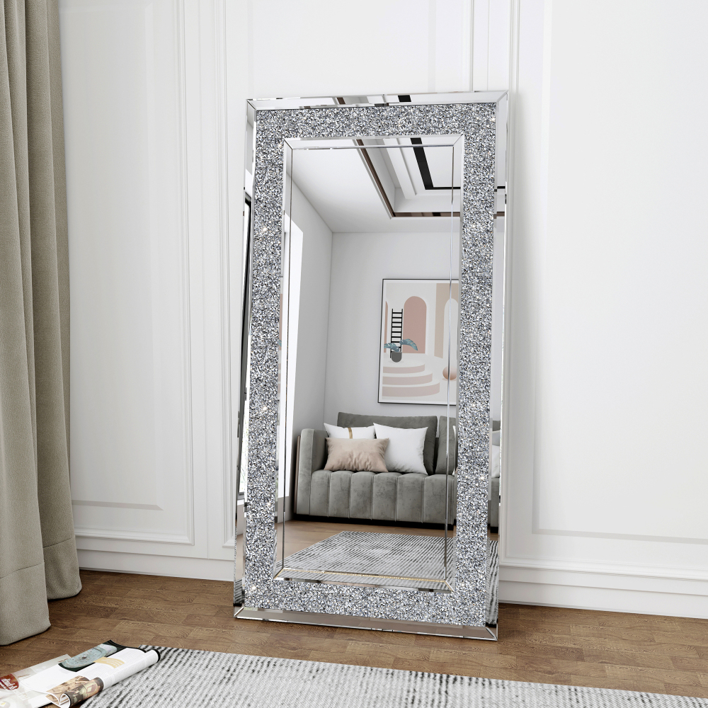 SHYFOY Crushed Diamond Wide Full Length Mirror