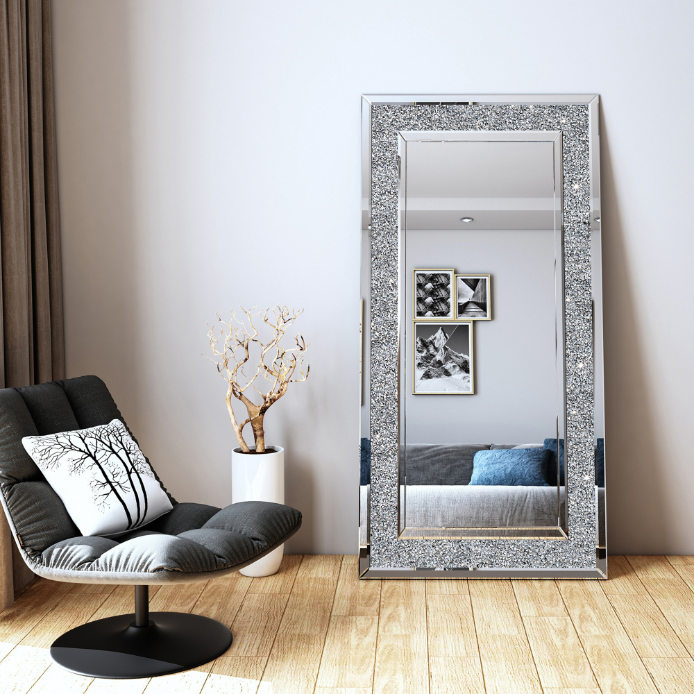 SHYFOY Crushed Diamond Wide Full Length Mirror