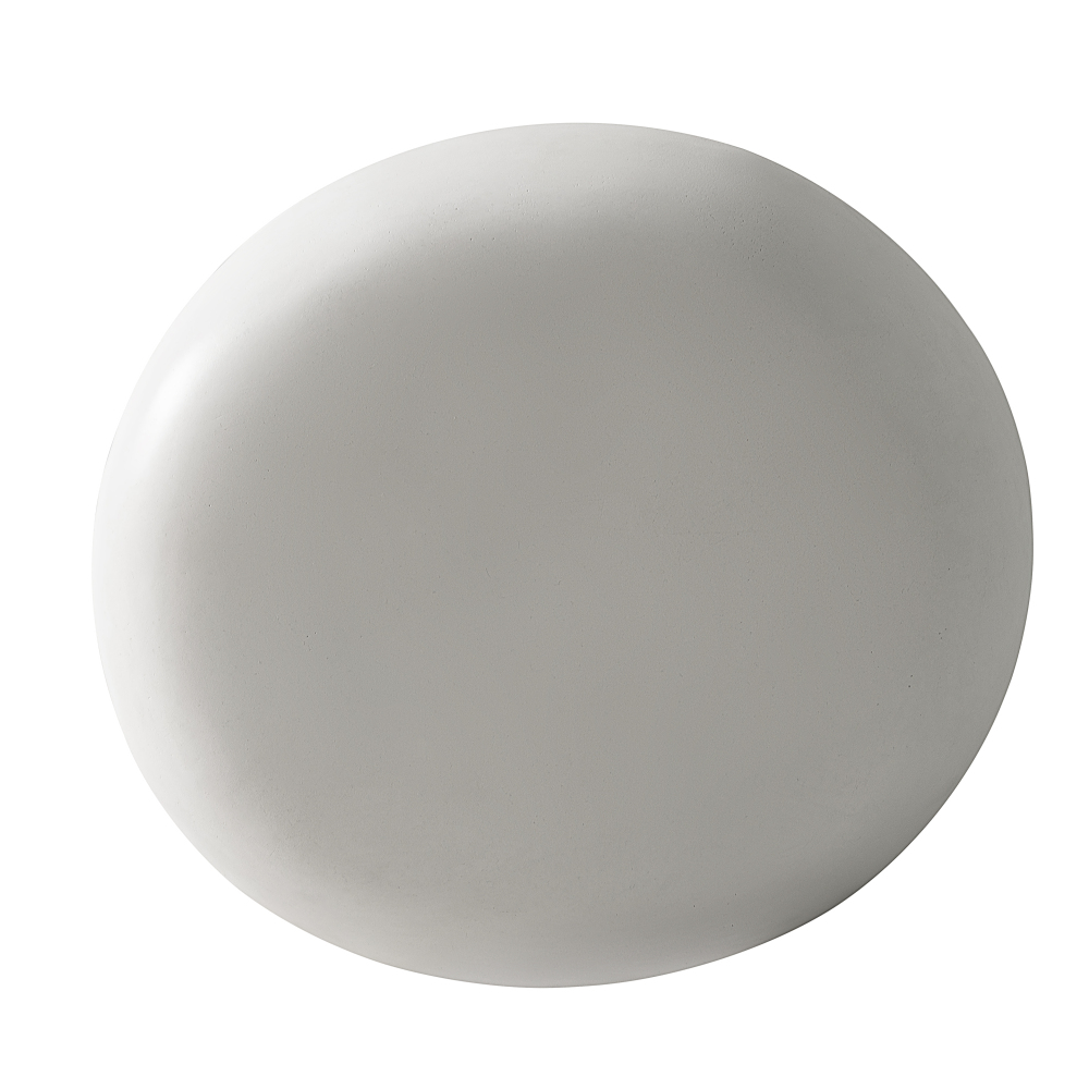 Modern Outdoor Side Table, Sculptural Patio Accent Table, White Concrete Look