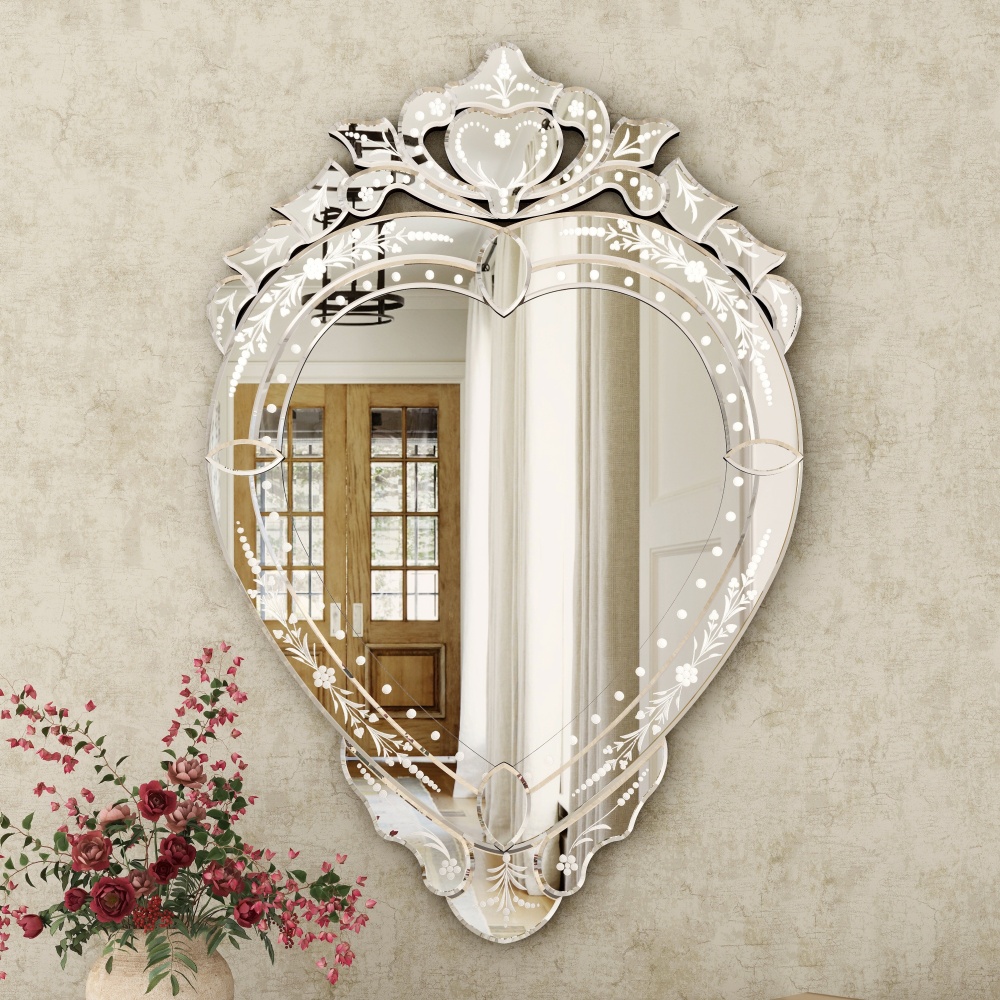 Modern Wall Mirror Irregular Design Decor - 35.4"×24.8"