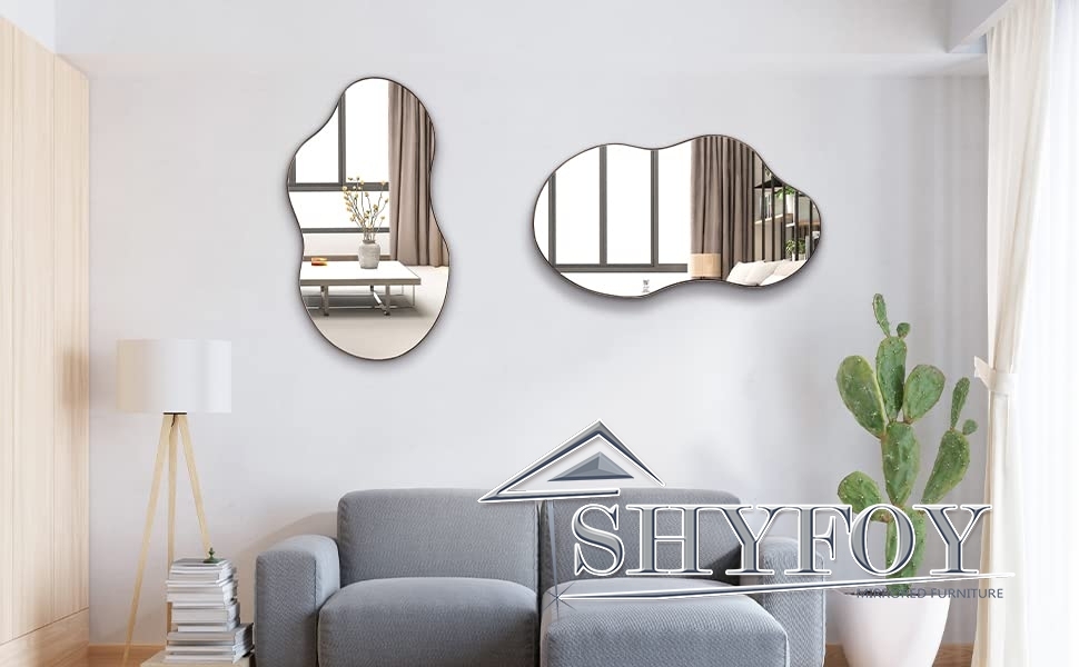SHYFOY 35.8" Asymmetrical Cloud Shaped Wall Mirror / SF-WM129