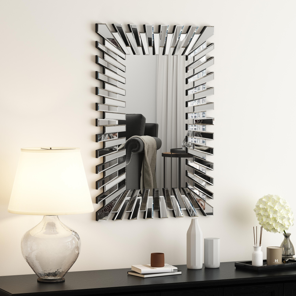 SHYFOY Silver Rectangular Decor Glass Mirror / SF-WM030
