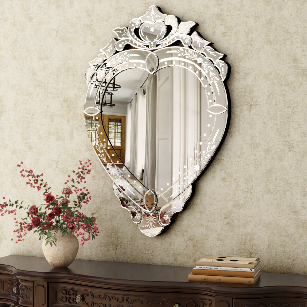 Modern Wall Mirror Irregular Design Decor - 35.4"×24.8"