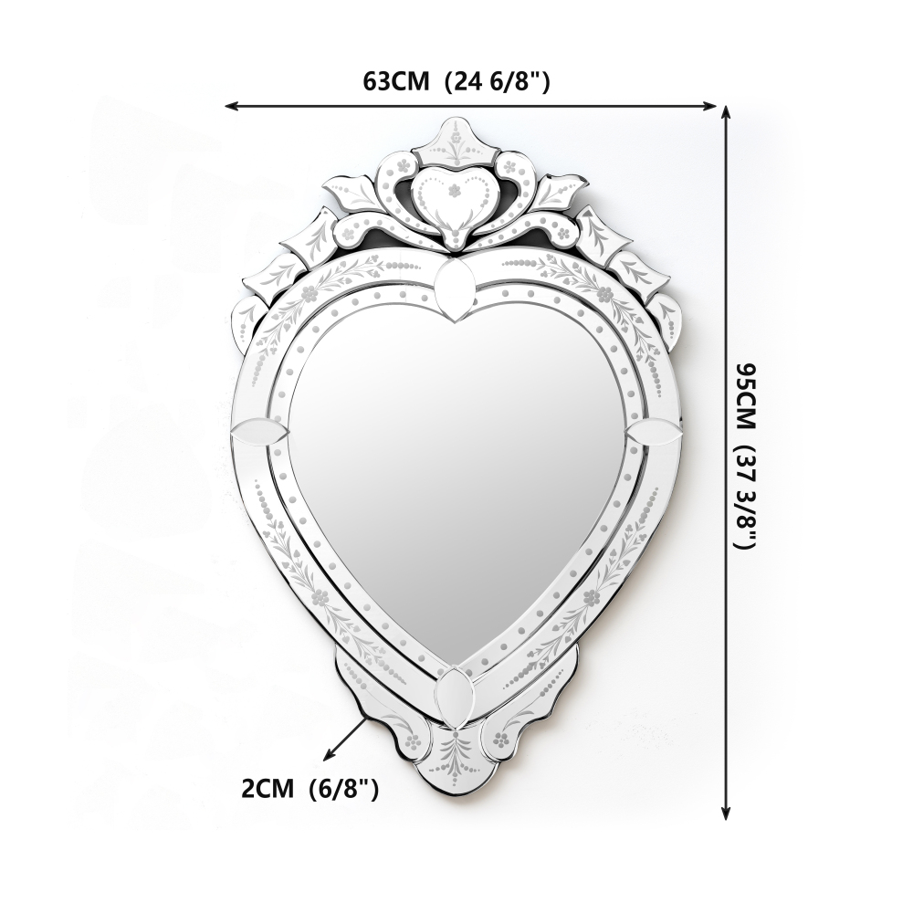 Modern Wall Mirror Irregular Design Decor - 35.4"×24.8"