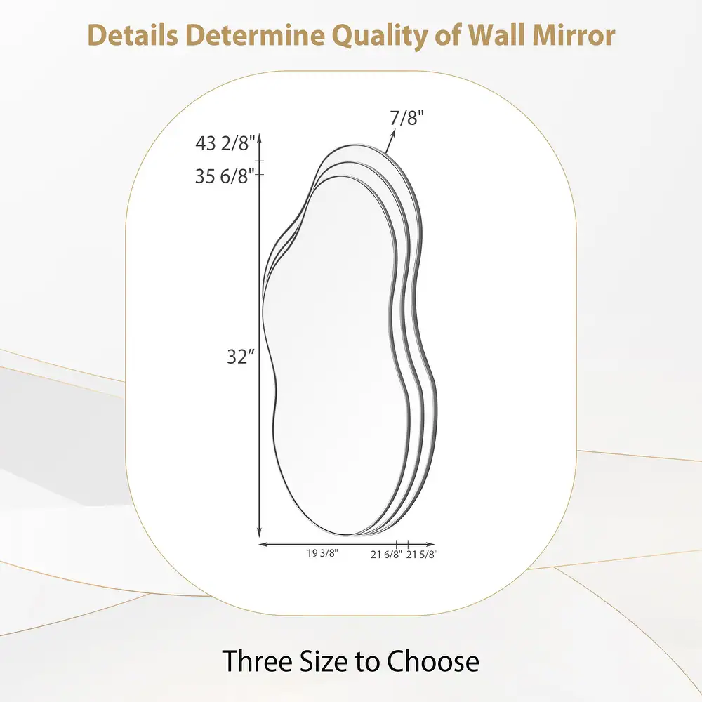 SHYFOY 35.8" Asymmetrical Cloud Shaped Wall Mirror / SF-WM129