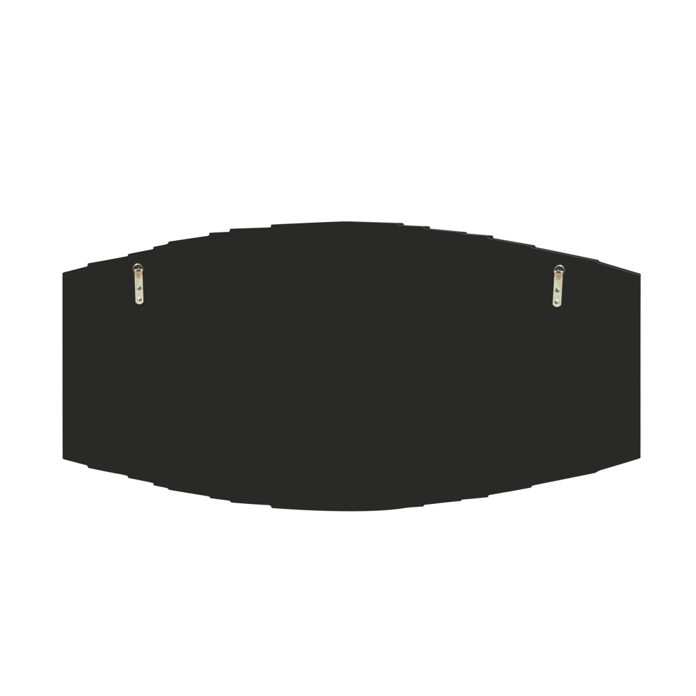 SHYFOY Modern Sunburst Framless Irregular Accent Wall Mirror - 43.3"×21.65"