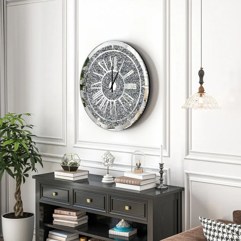 Diamond Crystal Wall Clock - Round