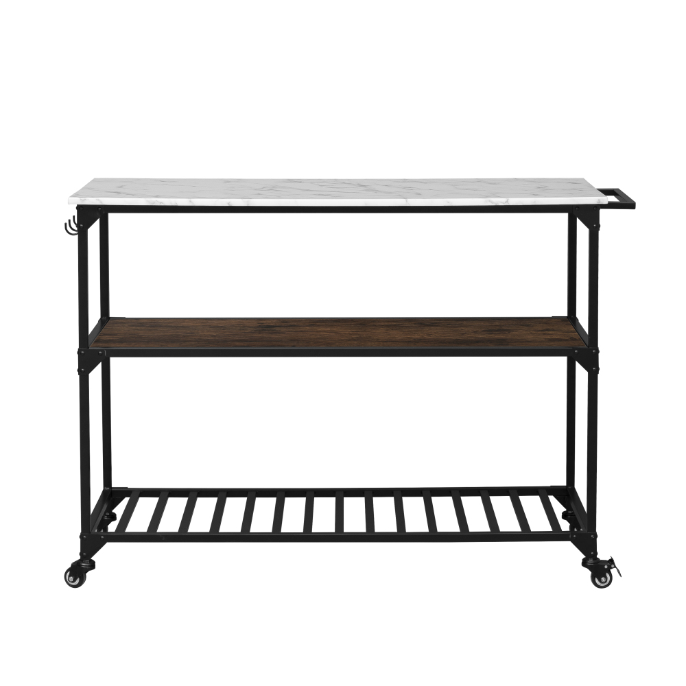 Shyfoy Contemporary Kitchen Island Bar Cart with Wheels