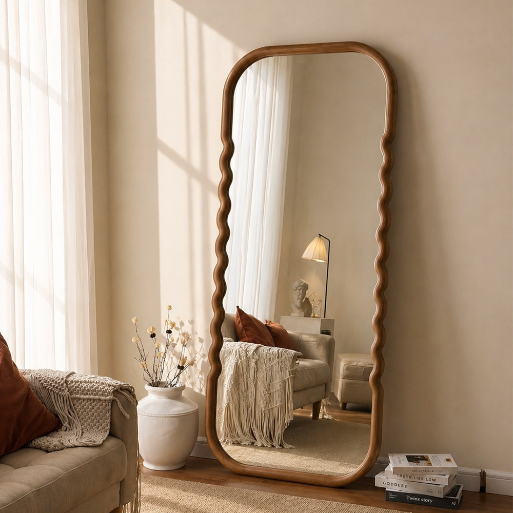 SHYFOY Large Vintage Mirrors for Living Room Wall Decor Gold