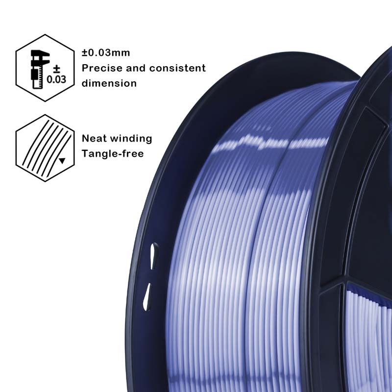 Silky PLA Filament - Silver, 1kg, 1.75mm