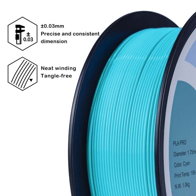 ZIRO PLA PRO Filament - Basic color, Blue, 1kg, 1.75mm