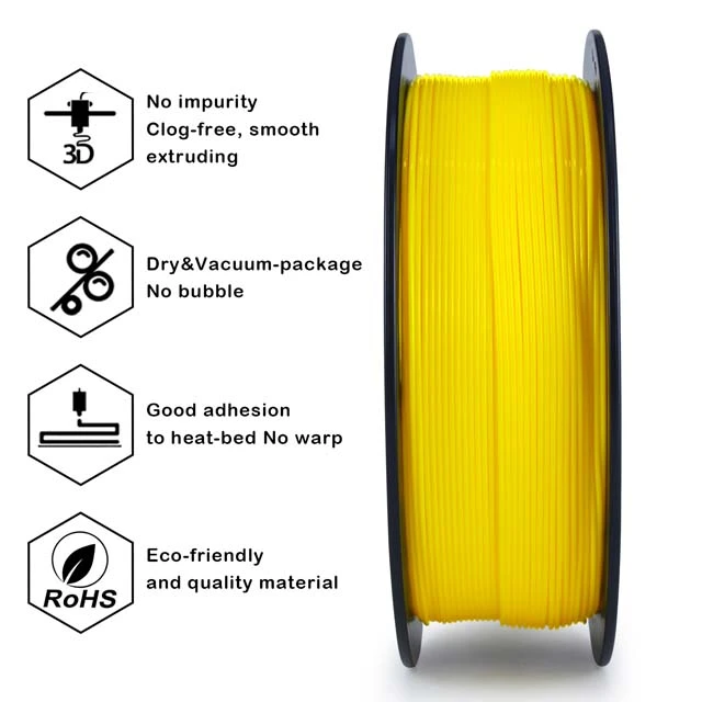 ZIRO PLA PRO Filament - Basic color, Yellow, 1kg, 1.75mm