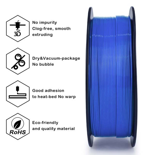 ZIRO PLA PRO Filament - Basic color, Blue, 1kg, 1.75mm