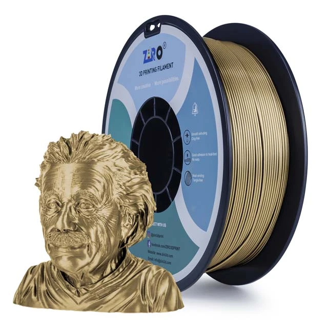 ZIRO PLA PRO Filament - Metal color, Silver, 1kg, 1.75mm