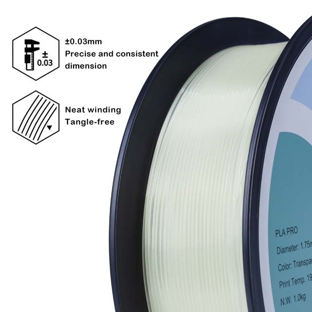 ZIRO PLA PRO Filament - Translucent colors, Translucent red, 1kg, 1.75mm