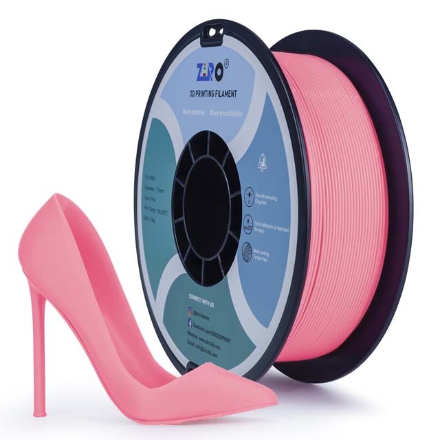 ZIRO PLA PRO Filament - Basic color, Pink, 1kg, 1.75mm