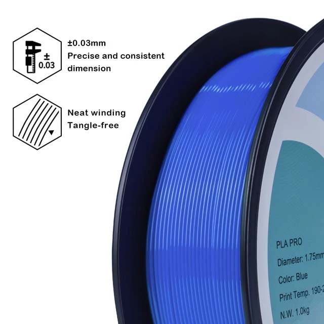 ZIRO PLA PRO Filament - Basic color, White, 1kg, 1.75mm