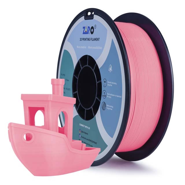 ZIRO PLA PRO Filament - Basic color, Rose, 1kg, 1.75mm