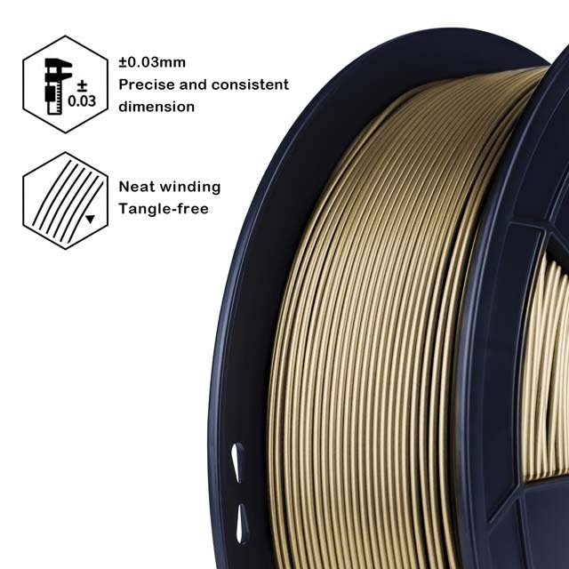 ZIRO PLA PRO Filament - Metal color, Copper, 1kg, 1.75mm