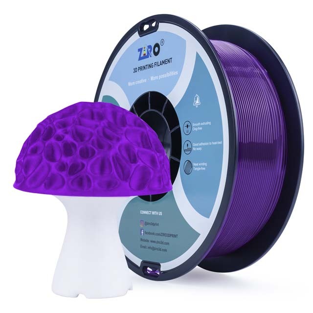 ZIRO PLA PRO Filament - Translucent colors, Translucent blue, 1kg, 1.75mm