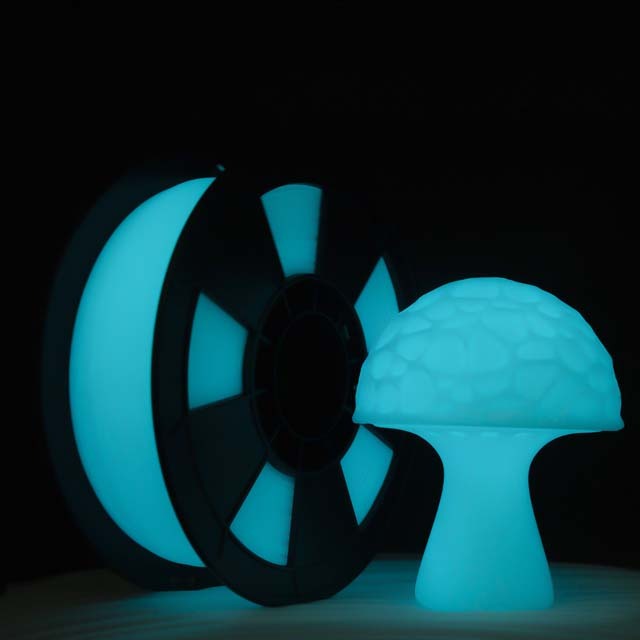 ZIRO Glow in Dark PLA Filament, GID Cyan, 1.75mm, 1kg