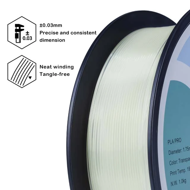 ZIRO PLA PRO Filament - Translucent colors, Translucent blue, 1kg, 1.75mm