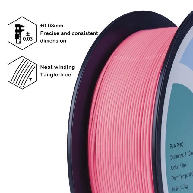 ZIRO PLA PRO Filament - Basic color, Pink, 1kg, 1.75mm