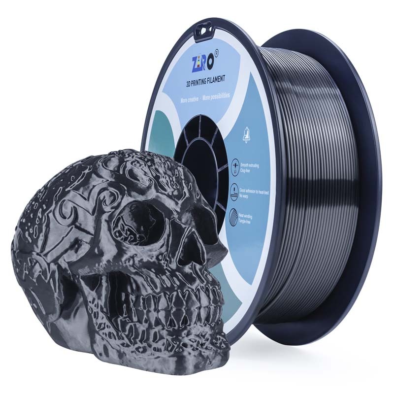 Silky PLA Filament - Silver black, 1kg, 1.75mm