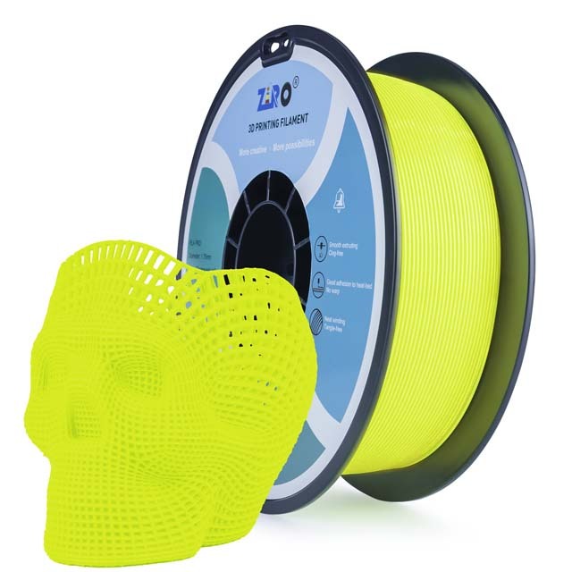 ZIRO PLA PRO Filament - Fluorescent color, Fluo-green, 1kg, 1.75mm