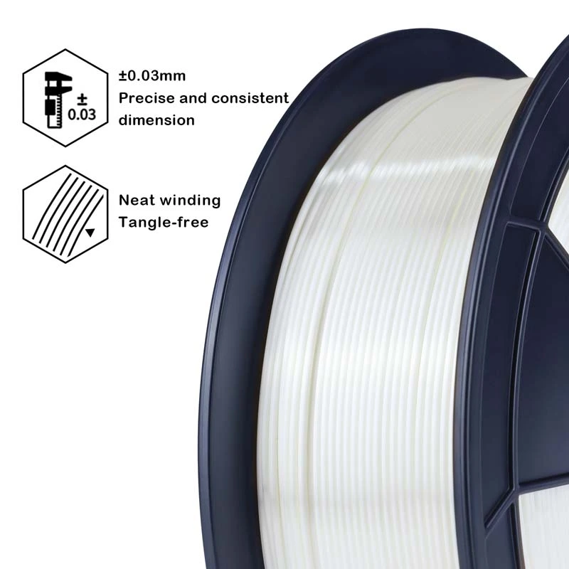 Silky PLA Filament - Silver black, 1kg, 1.75mm