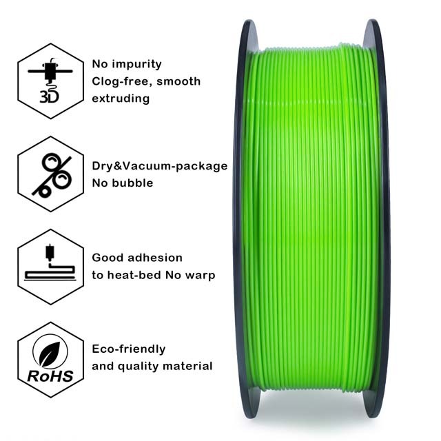 ZIRO PLA PRO Filament - Fluorescent color, Fluo-yellow, 1kg, 1.75mm