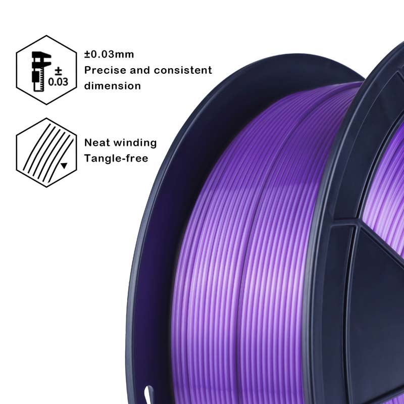 Silky PLA Filament - Purple, 1kg, 1.75mm