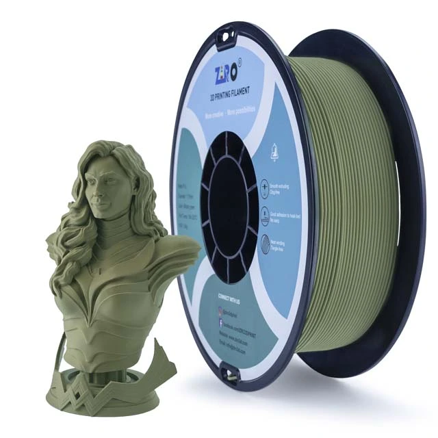 ZIRO Matte PLA Filament - Military green, 1kg, 1.75mm