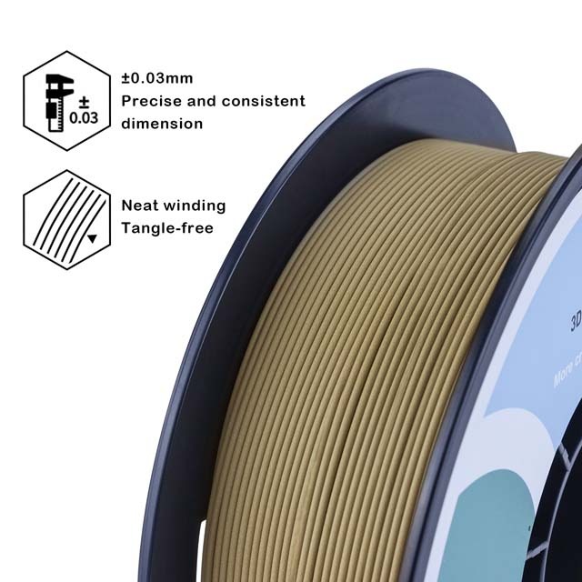 ZIRO Matte PLA Filament - Wood, 1kg, 1.75mm