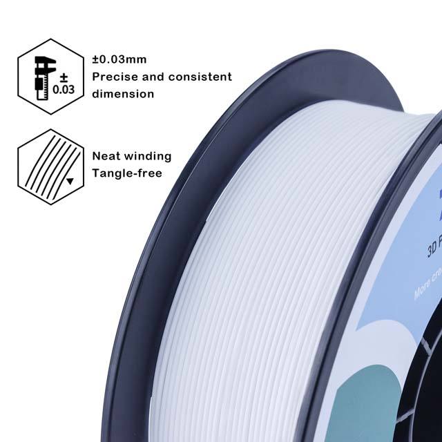 ZIRO Matte PLA Filament - Gray, 1kg, 1.75mm