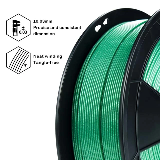 ZIRO Diamond PLA Filament - Green, 1.75mm, 1kg