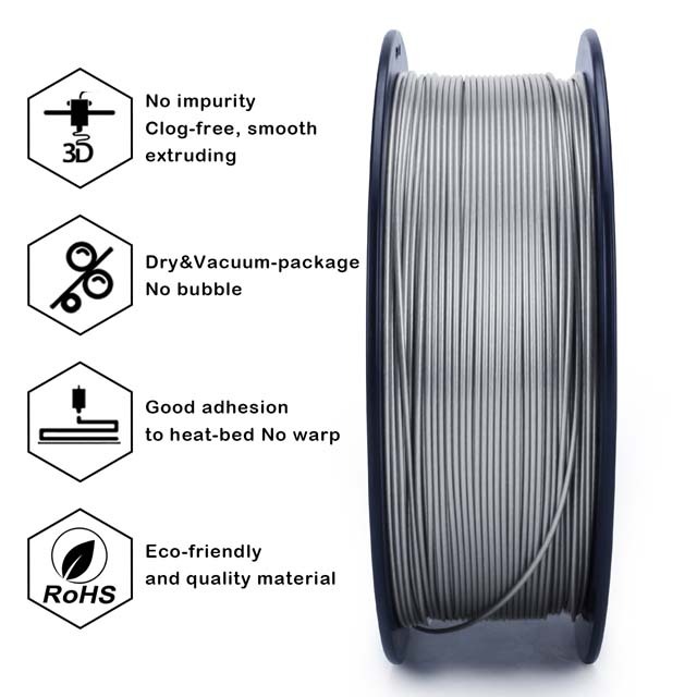 ZIRO Diamond PLA Filament - Black, 1.75mm, 1kg