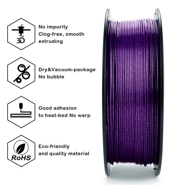 ZIRO Diamond PLA Filament - Purple, 1.75mm, 1kg