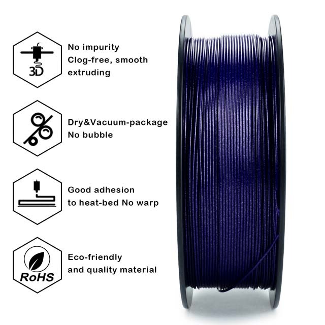 ZIRO Diamond PLA Filament - Blue, 1.75mm, 1kg