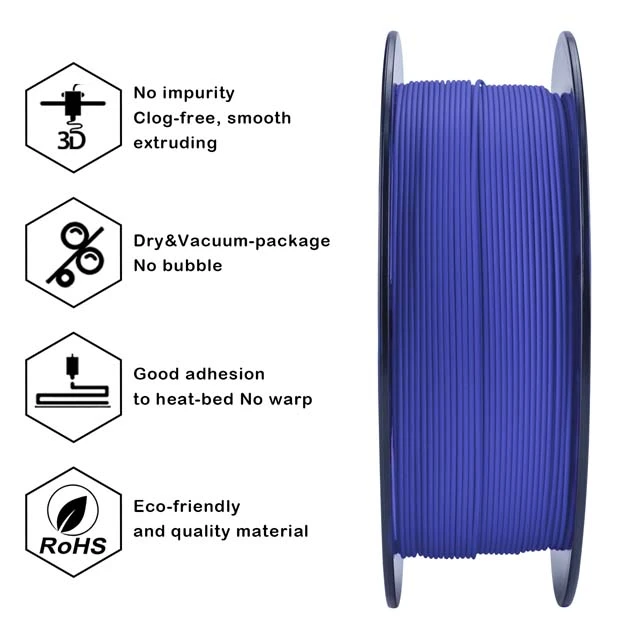 ZIRO Matte PLA Filament - Blue, 1kg, 1.75mm