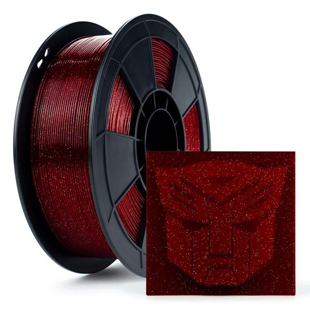 ZIRO Twinkling PLA Filament, Twinkling Transprent, 1.75mm, 1kg