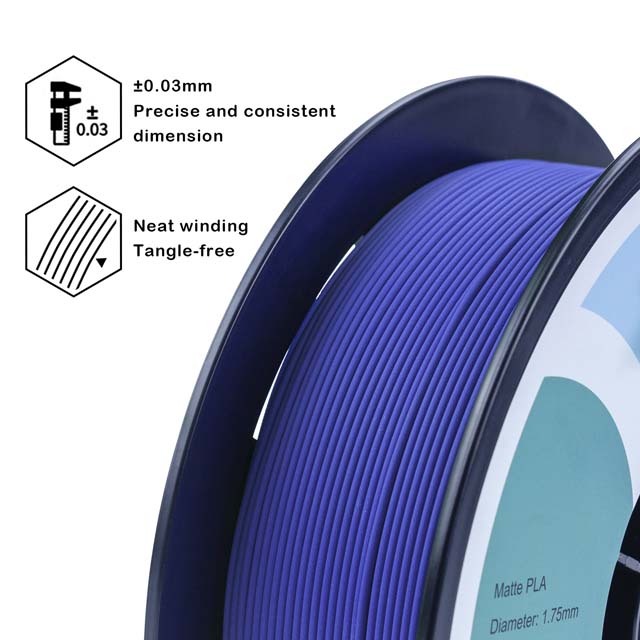 ZIRO Matte PLA Filament - Purple, 1kg, 1.75mm