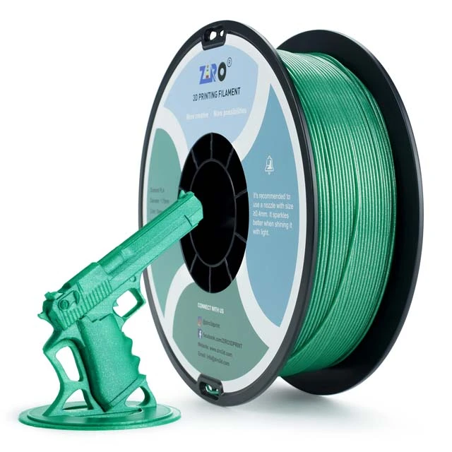 ZIRO Diamond PLA Filament - Green, 1.75mm, 1kg