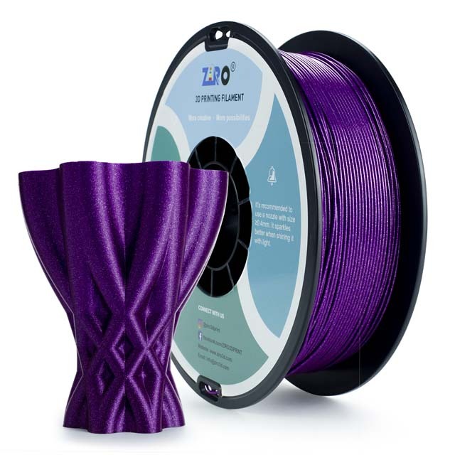 ZIRO Diamond PLA Filament - Purple, 1.75mm, 1kg