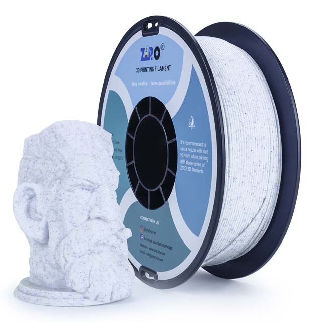 ZIRO Stone PLA Filament - Blue&White PLA, 1kg, 1.75mm