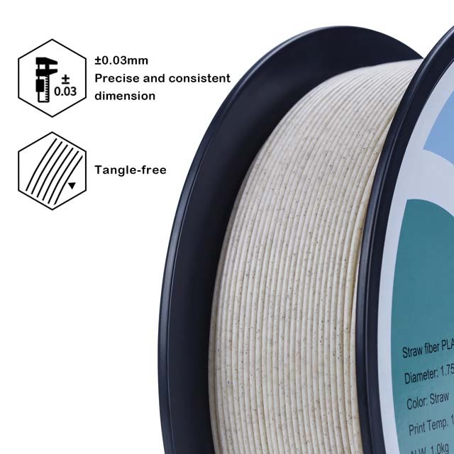 ZIRO Stone PLA Filament - Straw fiber PLA, 1kg, 1.75mm