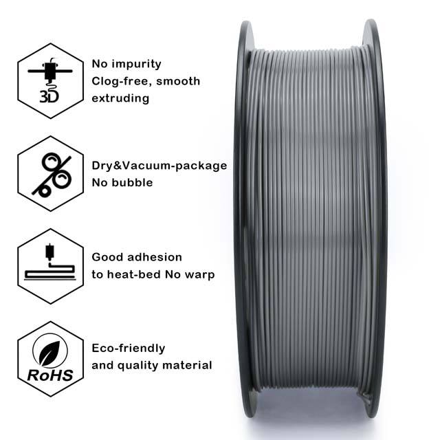 ZIRO PETG Filament - Black, 1kg, 1.75mm
