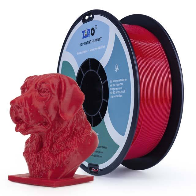 ZIRO PETG Filament - Red, 1kg, 1.75mm