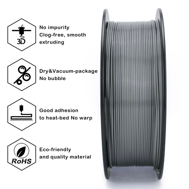 ZIRO PETG Filament - Silver, 1kg, 1.75mm