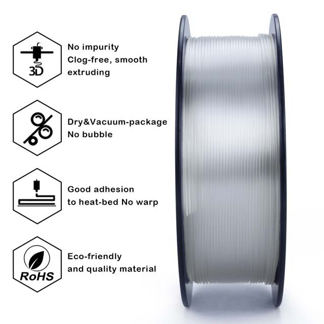 ZIRO PETG Filament - Silver, 1kg, 1.75mm